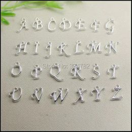 charms 260pcs Silver Plated Metal Alphabet Letter / AZ Letters Charms European beads For Necklaces Jewelry Making