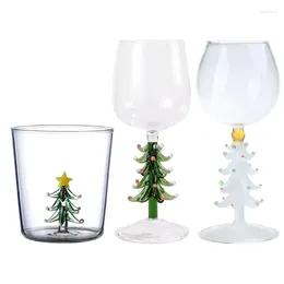 Wine Glasses Personalised Christmas Tree Glass Cup Drinking For Party