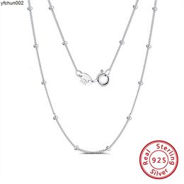 Shangda Jewellery S925 Pure Silver Necklace Side Bead Chain Womens Pendant with {category}