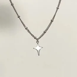 Pendant Necklaces Y2k Star Necklace Round Beads Alloy Material Jewelry