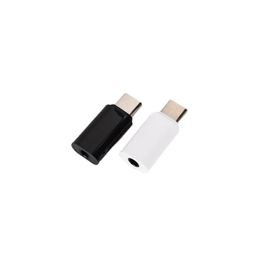 Type-C Adapter Male Type C to Female 3.5mm Adapter For Xiaomi Huawei Honour 3.55mm wired earphone Adapter Support OTG