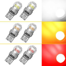 AUXITO 2Pcs T20 W21W LED Red 7443 W21/5W LED Bulb 7440 WY21W LED Lights White for Car Brake Tail Parking Light DRL Signal Lamp