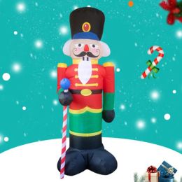 2.4M Inflatable Nutcracker Soldier Outdoors Christmas Decorations for Home Yard Garden Decor Merry Christmas New Year Gift Toys