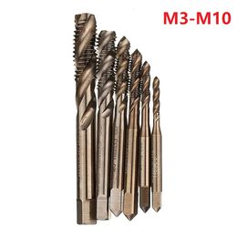 M3-M10 HSS-Co Cobalt M35 Machine Sprial Flutes Taps Metric Screw Tap Right Hand Thread Plug Tap Drill Bits Hand Repair Tools
