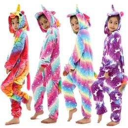 4T-12T Animal Pajamas For Children Girls Stitch Panda Onesies Baby Costume Boys Sleepwear Jumpsuit Kids Unicorn Winter Pyjamas