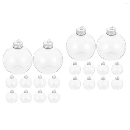 Vases 20 Pcs Juice Bottle Christmas Spherical Outdoor Decorations Water Bulbs The Pet Bottles