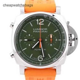 Paneraiss Luxury Wristwatches Submersible Watches Swiss Technology Papers Steel 44mm Green Pam01296 Luxury Full Stainless steel Waterproof Wristwatches