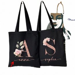 persalized Custom Name Bridesmaid Team Bride Tote Bag Women Shopper Handbag Girl Shoulder Shop Bag Lady Canvas Bag t8fs#