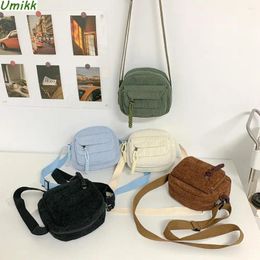 Shoulder Bags Women Corduroy Crossbody Bag Casual Multi Layer Versatile Small Square Satchel Hobo Travel Purse