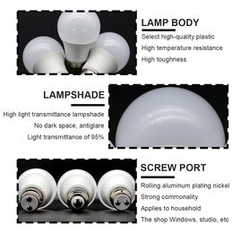 Led Bulb Lamps E27 B22 220V Light Bulb Real Power 8W 9W 10W 12W 15W 18W Warm White Cold White Lampada for Home Leds Lamp