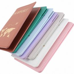 pu Leather Travel Passport Cover Fi 2022 Women Passport Holder Case for Men Travel Document Credit Card Case i4T7#