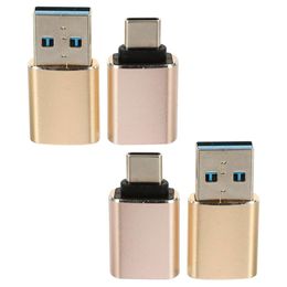 TOPPERFUN 4pcs Type-c to 3.0 Adapter, OTG USB C Phone Adapter Fits Most Cell Phones, Laptops, Tablets, and More