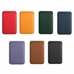 fi Magnetic Wallet PU Leather Credit Card Holder Sleeve for Back of Cell Phe Bag Phes Case Accories r7T4#