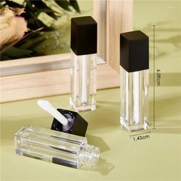 Storage Bottles Empty Makeup DIY Lip Gloss Bottle Transparent Square Tube Small Capacity Liquid Lipstick Cosmetic Packaging 1ml