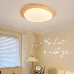 Bedroom light Nordic original wood grain color ceiling light Modern minimalist and creative LED restaurant book room lighting