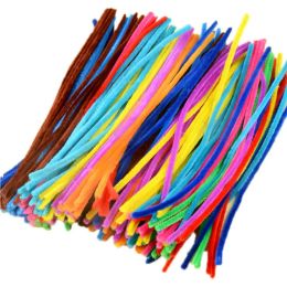 100pcs 30cm Chenille Stems Stick Cleaners Kids Educational Toys Handmade Colorful Chenille Stems Pipe for DIY Craft Supplies