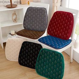 Cushion/Decorative Pillow Modern Style Crystal Velvet Dining Chair Pad High-quality Thicken Non-slip Sit Cushion Horseshoe-shape Office Sedentary StoolMat Y240401