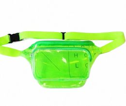 dhl30pcs 2021 novas mulheres pvc geléia transparente fanny packs verão praia sacos de cintura à prova d' água E4uC #