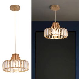 Gold/Black Crystal Pendant Light Mini Modern Luxury Ceiling Pendant Light Fixtures Adjustable Hanging Lamp Dining Room Bathroom
