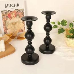 Candle Holders Black Iron Candlestick Metal Crafts Dining Table Decor Wedding Decoration Candelabra Modern Home Party