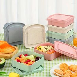 Dinnerware Sandwich Storage Box Bamboo Fibre Lunch Case Reusable Microwave Container Boxes