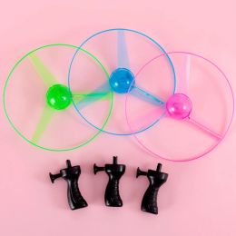 Funny Flying Spinning Luminous Toys Glowing Flyer for Kids LED Light Handle Flash Fly Outdoor Game Children Hoilday Gifts