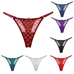 Women'S Panties Pack Sexy Plus Size Sexy Girls Underwear Jacquard Thin Mesh Thong Lingerie Underpants Women Woman Clothing