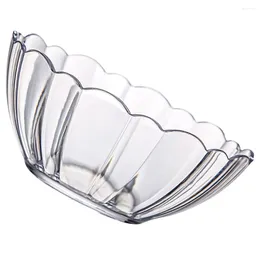 Dinnerware Sets Transparent Acrylic Fruit Plate Lotus Bowl For Modern Living Room Kitchen Decorative Shaped Dessert Salad Large Bowls