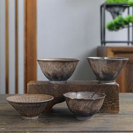 Cups Saucers Rust Glaze Tea Cup Coarse Pottery Teacup