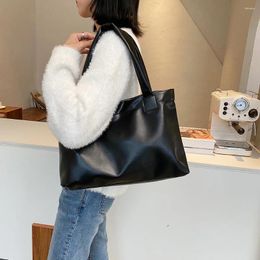 Evening Bags Solid Colour Women Underarm Shoulder Top-handle Bag Totes Simple Fashion PU Leather Female Daily For