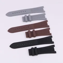 Watch Bands XIANERSHANG 25MM Concave Interface Watchband Original Folding Buckle Rubber Strap Waterproof Silicone Belt Accessories