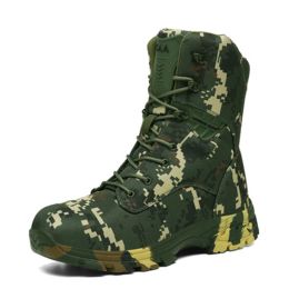 Shoes Camouflage Green Men Boots Work Safty Shoes Men Desert Tactical Military Boots Autumn Winter Special Force Army Ankle Boots Men
