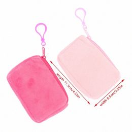 plush Coin Purse Women's Cute Wallet ID Card Bag Keychain Minimalist Coin Bag Kawaii Wallets For Women u1fM#