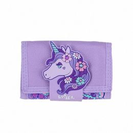 australia Smiggle Original Children Wallet Girl Clutch Kawaii Butterfly Unicorn Cute Kids Card Holder Three Fold Bags Coin Purse N7D6#