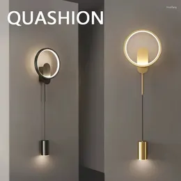 Wall Lamp QUASHION Luxury Home Decor Lamps LED Up Down Pendant Sconce Lights Nordic Modern Bedroom Bedside Double Lighting Fixtures