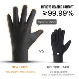 3M Cycling Gloves Winter Touch Screen Motorcycle Gloves Men Black Outdoor Scooter Waterproof Riding Ski Gloves Warm Bike Gloves