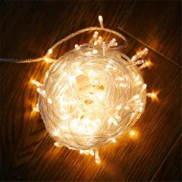 EU/US Plug 8 Modes Led Icicle Fairy String Lights Garlands Christmas Decorations for Home Outdoor Indoor Wedding New Year Decor