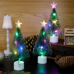1/3pcs Christmas Green Cedar LED Lights Mini Christmas Tree Multicolor String Lights Desktop Night Light Christmas Holiday Gifts