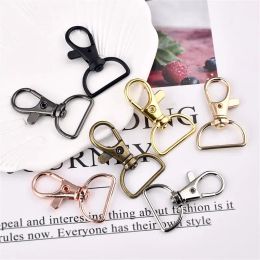 5Pcs Swivel Clasps with D Rings Lanyard Snap Hooks Keychain Clip Hook Metal Lobster Claw Clasps for Key Rings Crafting Sewing