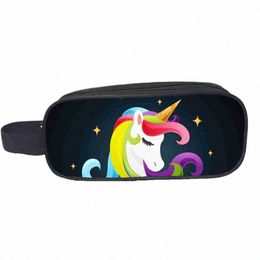 unicorn Handbags Space Galaxy Customized Teenagers Boys Girls Kid Toddler School Casual Pencil case Tote Bag Pouch z2XS#