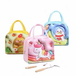 3d Carto Lunch Bag Insulated Thermal Food Portable Lunch Box Functial Food Picnic Lunch Bags For Women Kids i0wy#