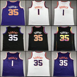 35 Kevin Durant 1 Devin Booker Bradley Beal Basketball Jerseys 13 Steve Nash 34 Charles Barkley 2023 2024 City Blue Shirt Purple