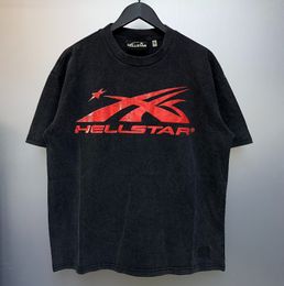 Hellstar shirt mens designer women tshirts Street Short sleeve Hipster t shirt Washed fabric Street Graffiti lettering foil print Vintage black loose Tees US S-XL 41