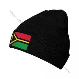 Berets Winter Hat Flag Of Vanuatu Beanies Cap Bonnet Knitted
