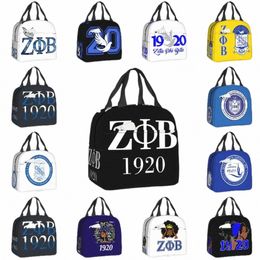 zeta Phi Beta Insulated Lunch Bags for Work School Resuable Thermal Cooler Food Lunch Box Women Kids Picnic Tote Bags M891#