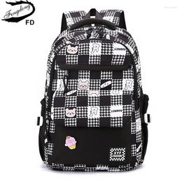 School Bags Cute Black Backpack For Schook Kawaii Bookbag Girls Teenagers Travel Shoulder Bag Middle Student