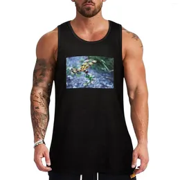 Men's Tank Tops Dragonfly On Leaves Top Anime T-shirts Summer 2024 Japanese T-shirt Sleeveless