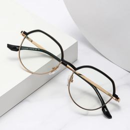 Women Stylish Round Blue Light Blocking Computer Glasses Without Degrees Female Alloy Eyewear Spectacles Frames TB3201 240322