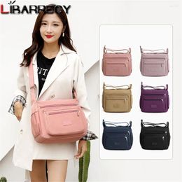 Shoulder Bags Fashion Multi Pocket Design Ladies Bag 2024 Solid Colour Women Crossbody High Quality Nylon Women's Bolsos