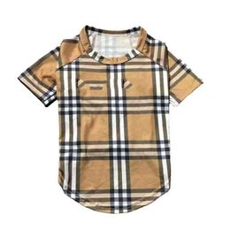 Clothes Designer Dog Dog Apparel Dog Shirts Plaid T Shirt Summer Pet Clothes For Small Dogs Soft Puppy Apparel Cat Tee Breathable Stretchy Yellow XL 52